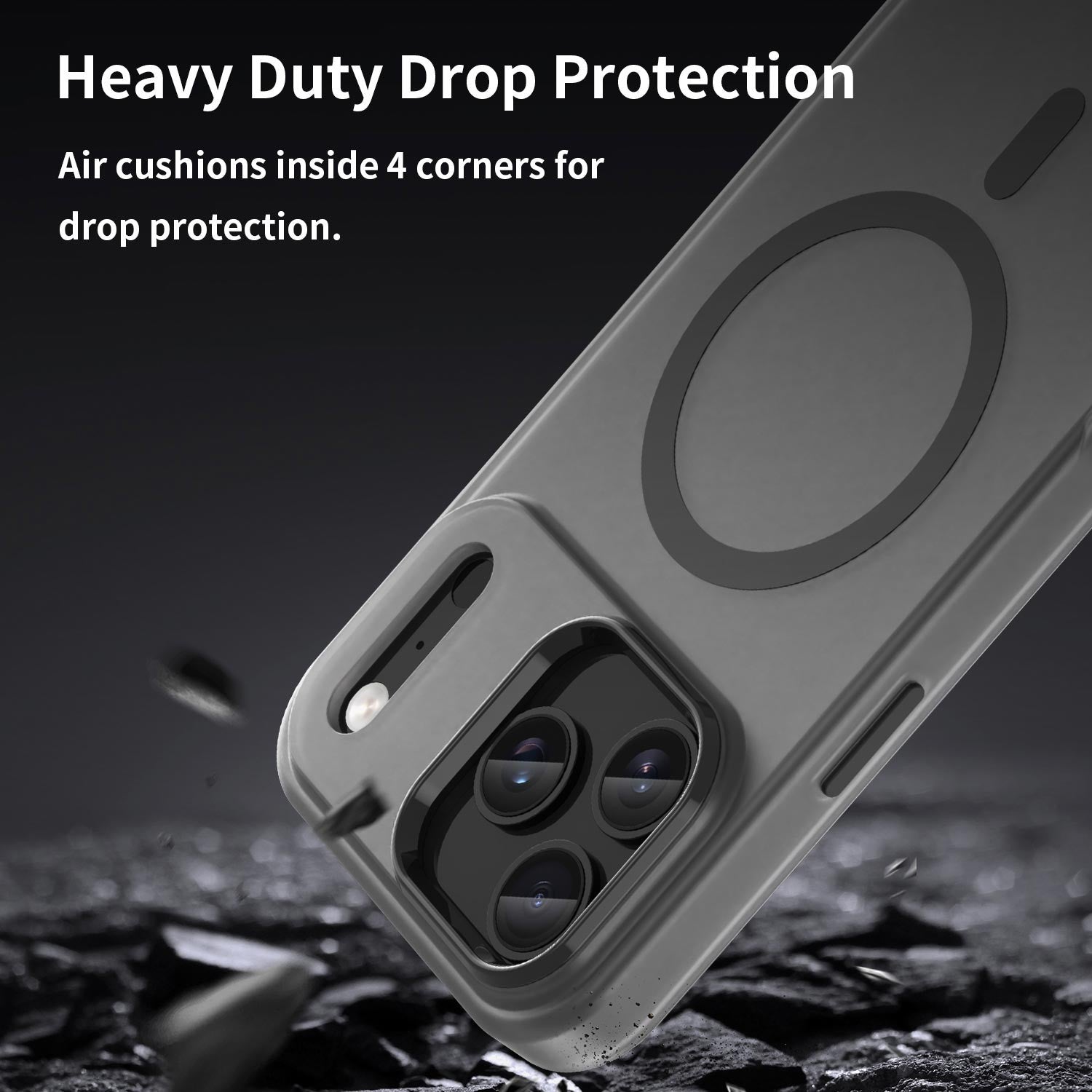 For iPhone 17 Pro Max Air Clear Magnetic Case Matte Shockproof Cover
