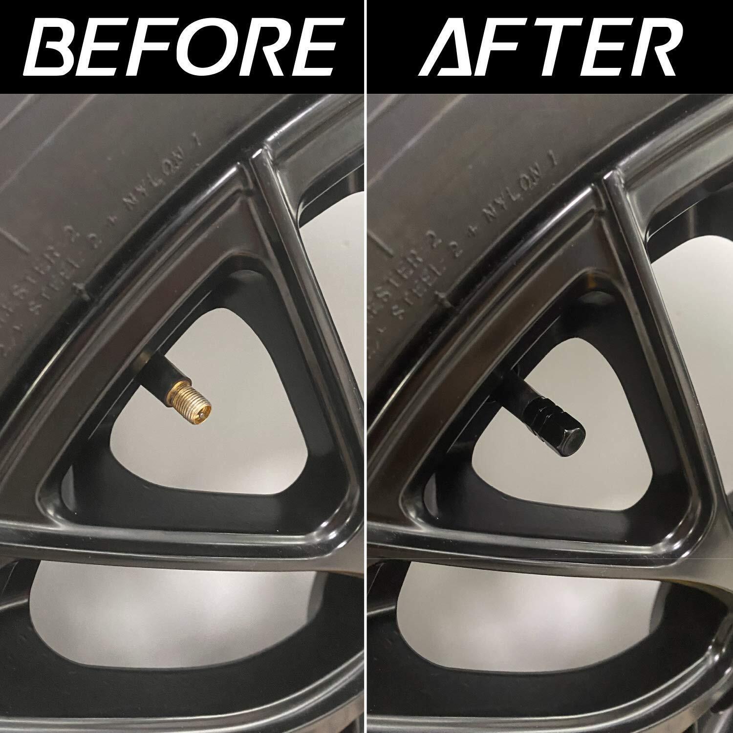 4 Pcs Tyre Valve Caps Stems Wheel Tire Truck Cover Bike Screw Motorbike Dust Air