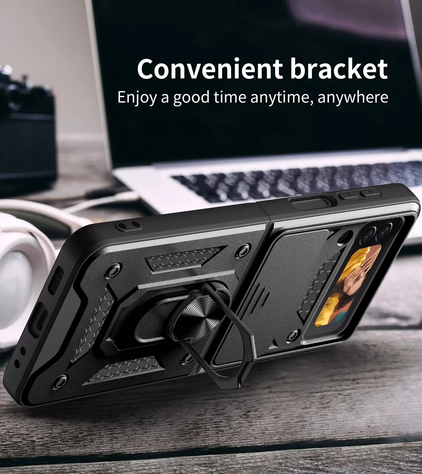 For Samsung Galaxy Z Flip Fold 6 Case Shockproof Rugged Ring Holder Cover