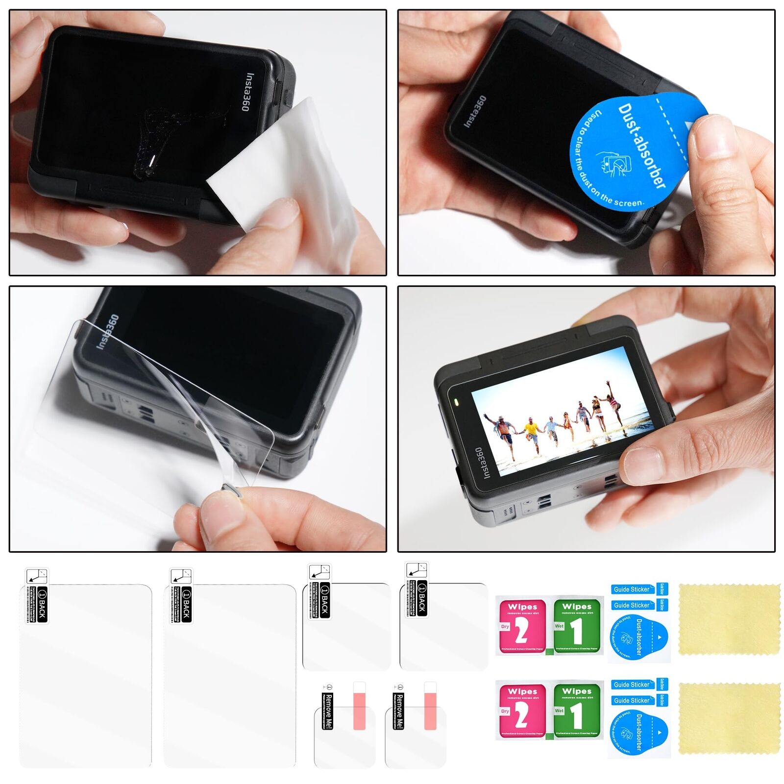 For Insta 360 ACE Pro ONE RS Go 3 Tempered Glass Screen Camera Protector