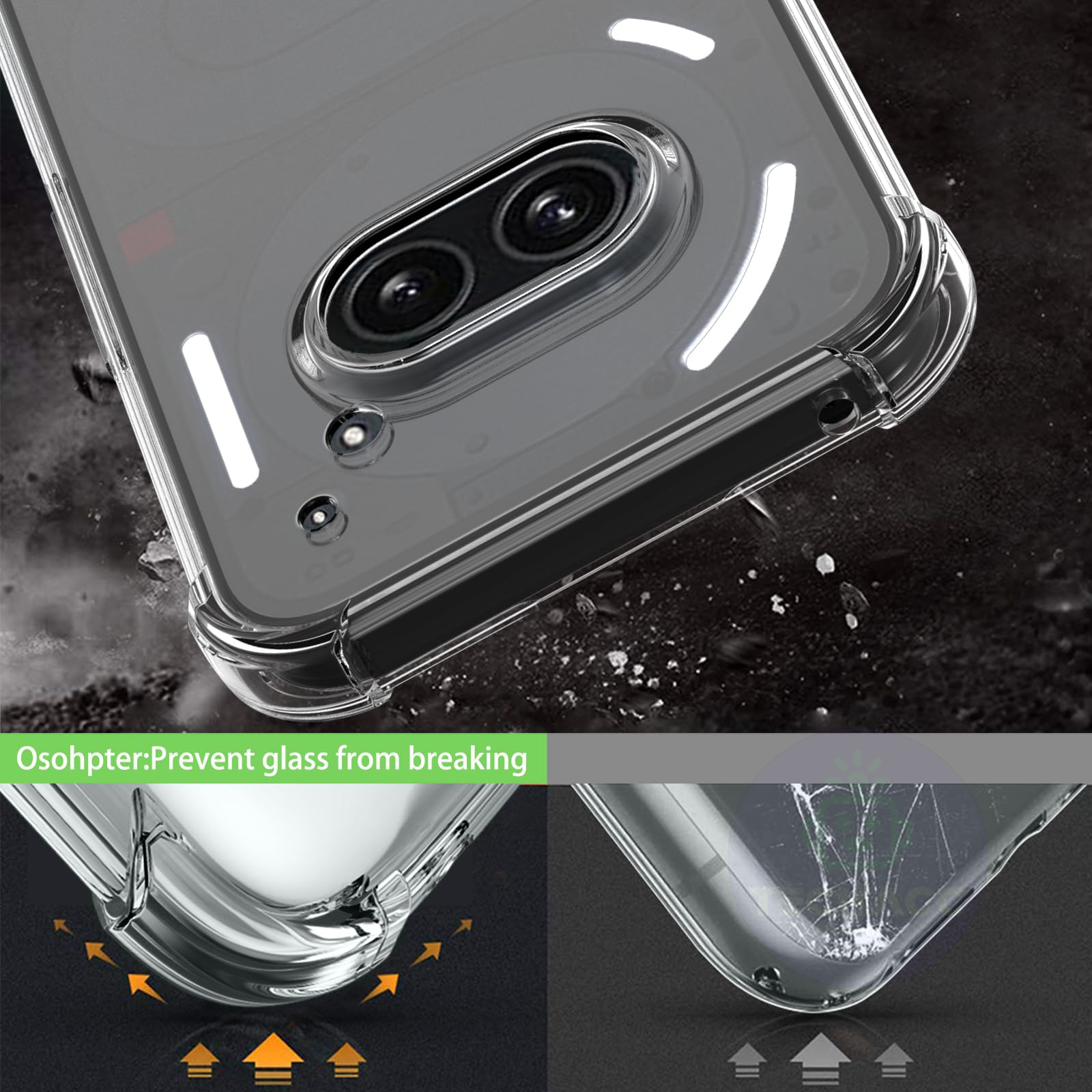 For Nothing Phone (2a) 5G Case Clear Shockproof Slim Cover + Screen Protector AU