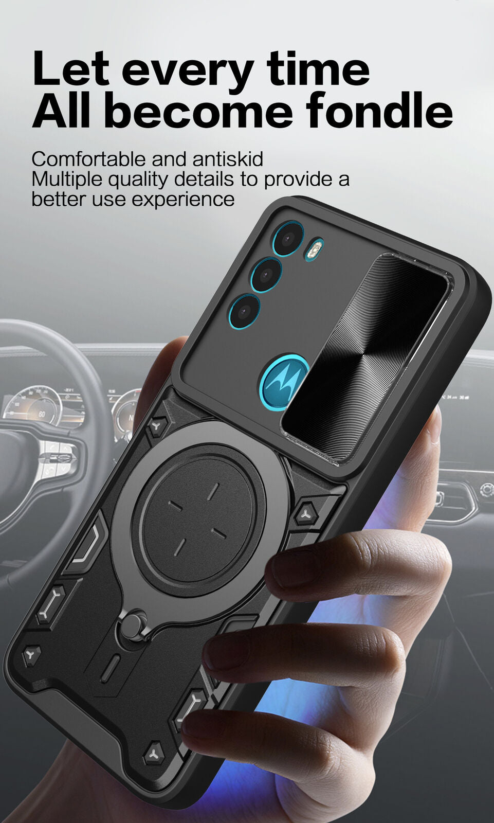 For Motorola Edge 30 40 G54 G84 5G E13 Case Shockproof Magnetic Kickstand Cover