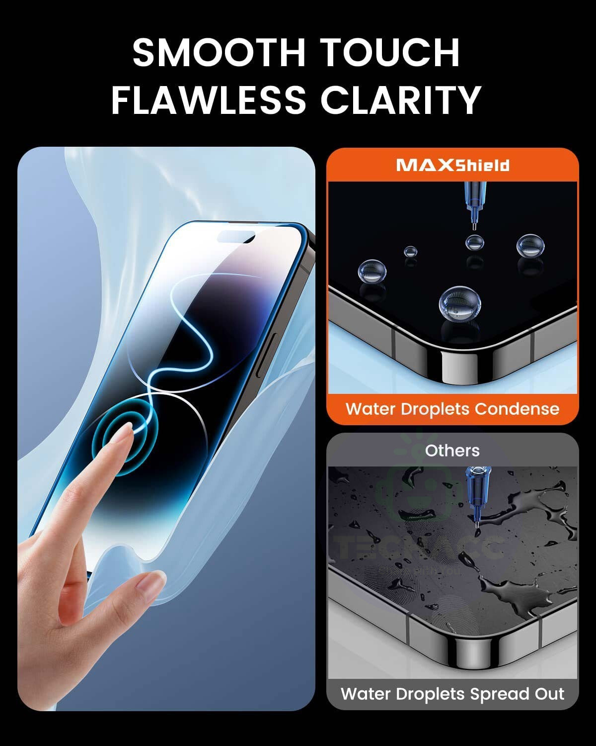 2xFor iPhone 17 Pro Max Air EasyInstall Tempered Glass Screen Protector