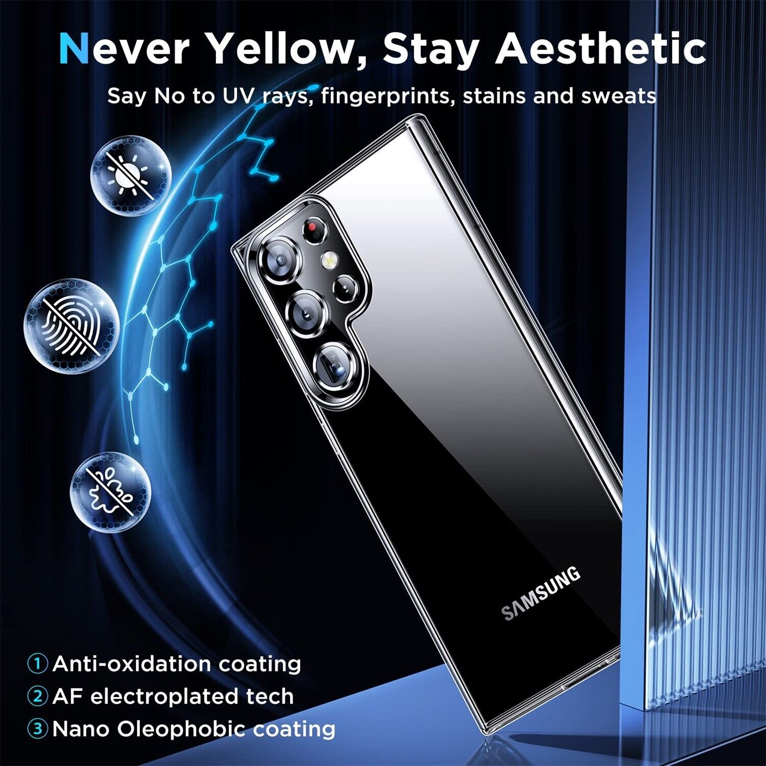 For Samsung Galaxy S24 Ultra Plus 5G Case Clear Shockproof Slim Cover