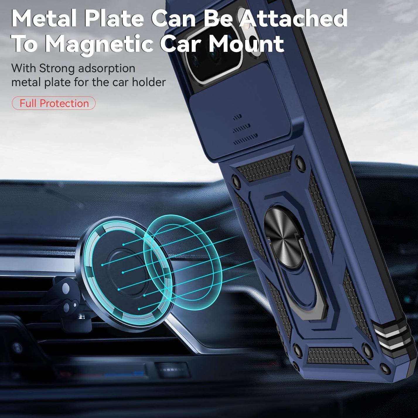 For Google Pixel 9 Pro Case Rugged Shockproof Heavy Duty Ring Cover