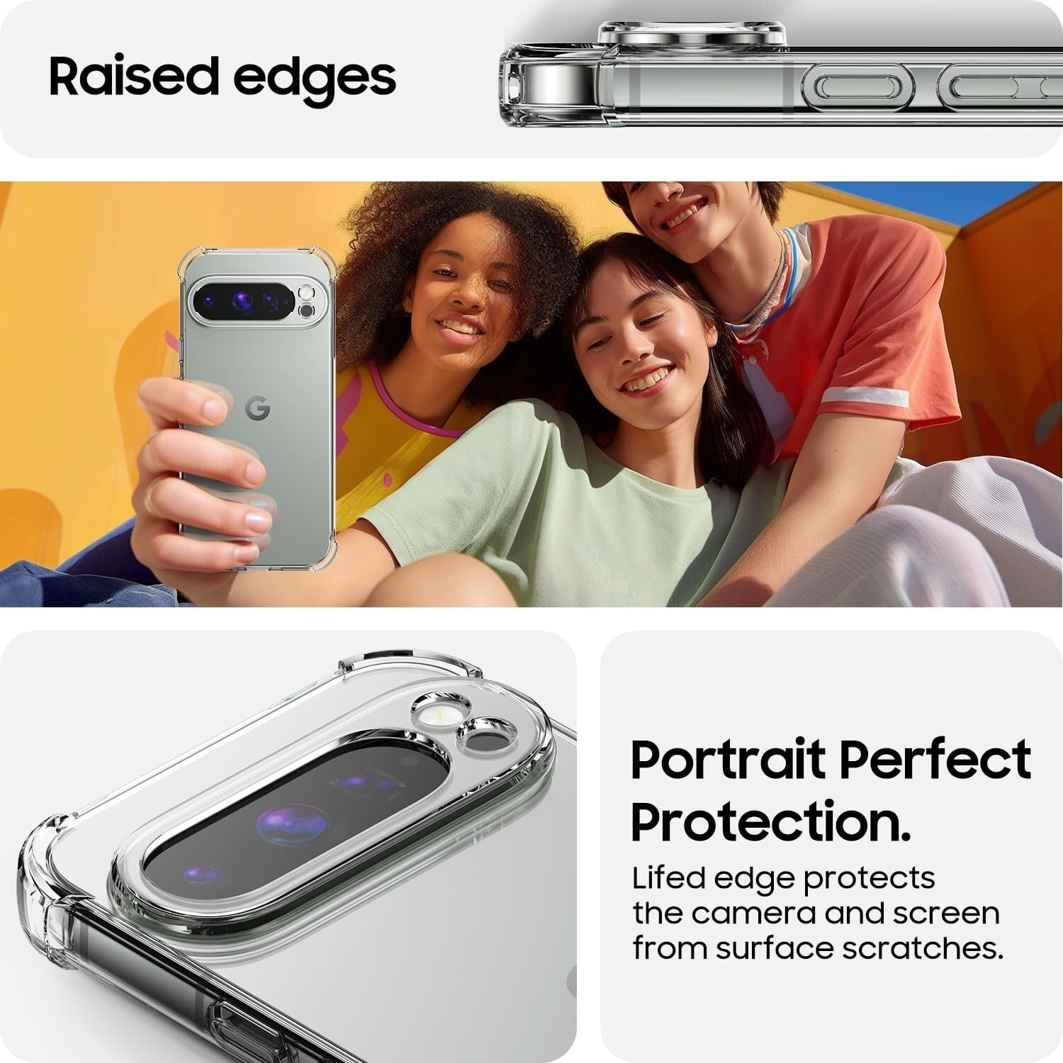 For Google Pixel 10/10 Pro/10 Pro XL Case Clear Shockproof Bumper Cover