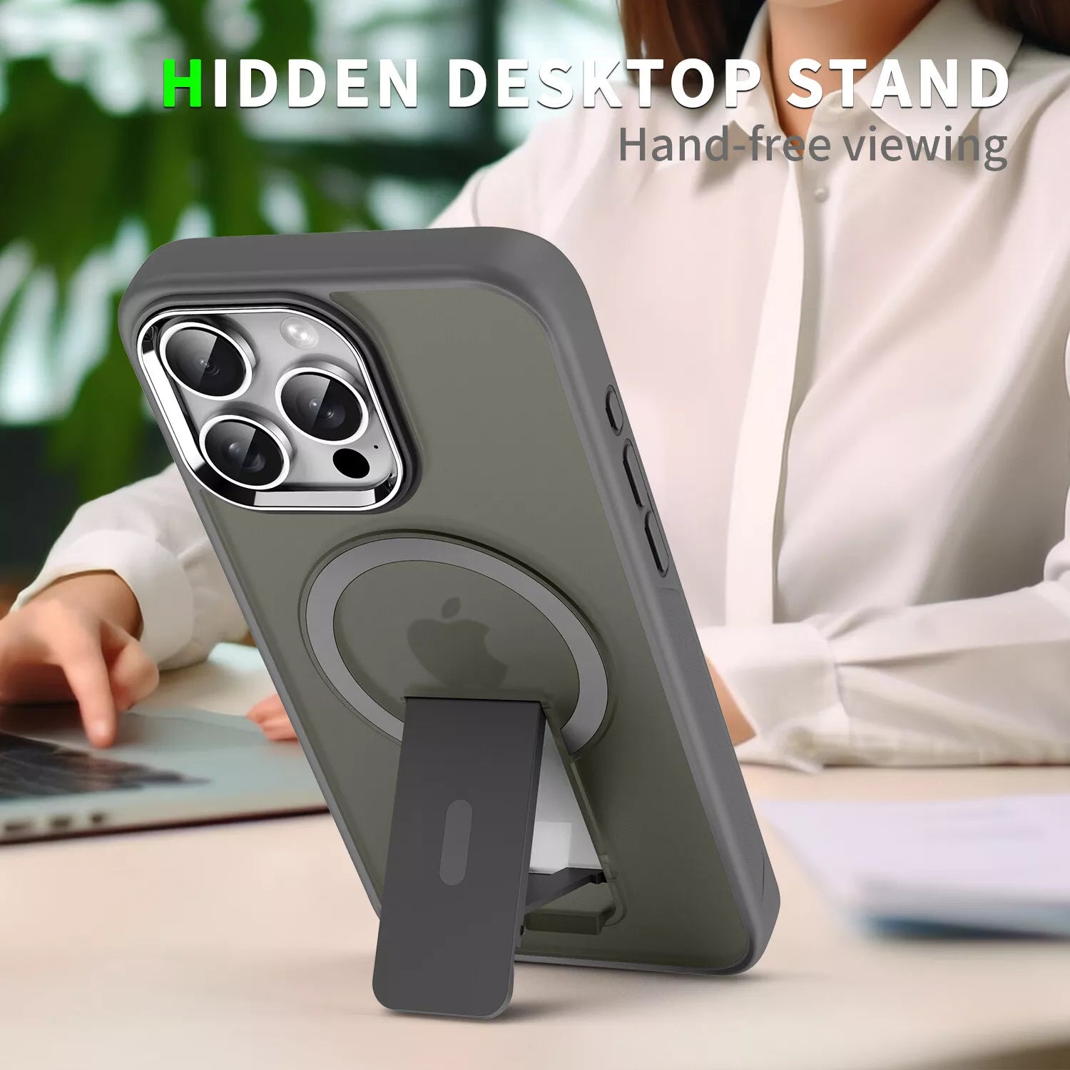 For iPhone 16 Pro Max Case Magsafe Shockproof Kickstand Holder Cover