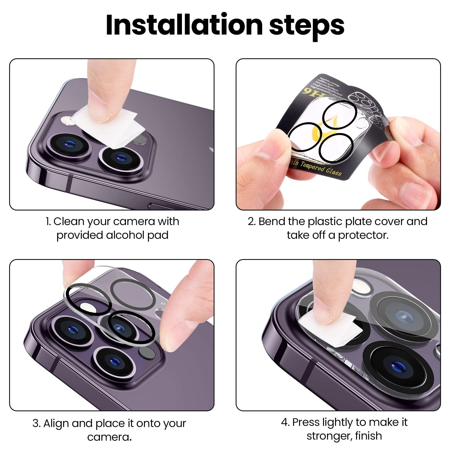 For iPhone 17 Pro Max Camera Lens Clear Glass Screen Protector