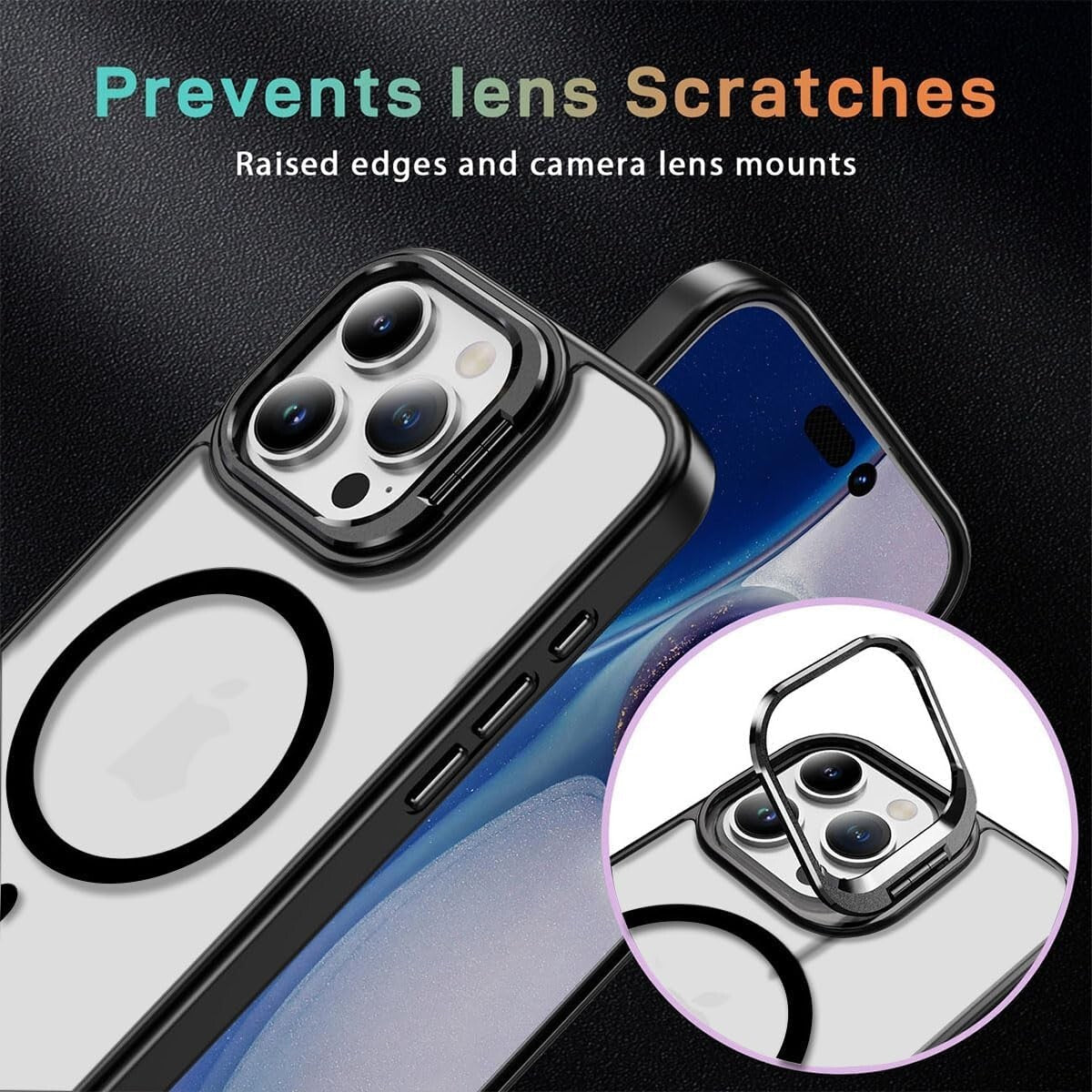 For iPhone 17 Pro Max Air Shockproof MagSafe Stand Case Camera Protector