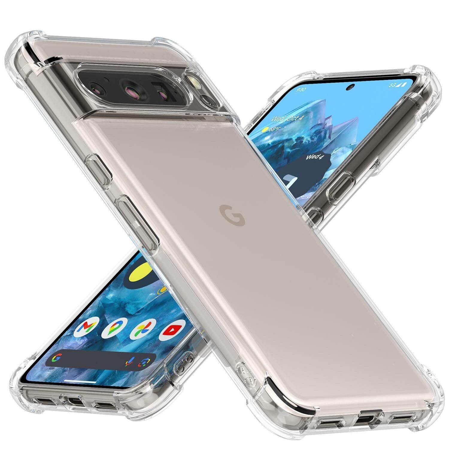 For Google Pixel 9 Pro XL Case Clear Shockproof Bumper Cover