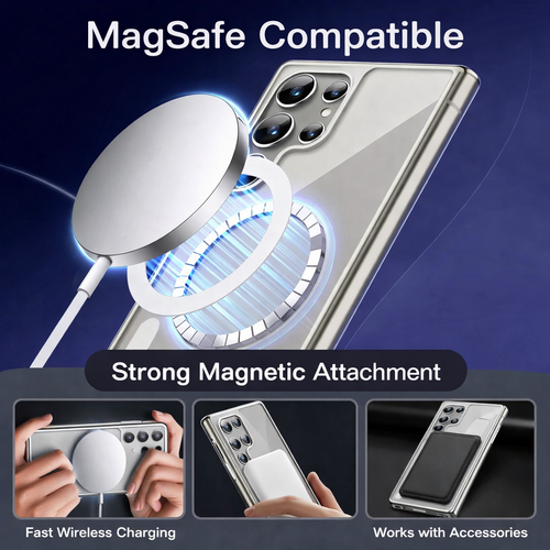 For Samsung Galaxy S25 Series Clear Shockproof Magnetic Case - detail image 4