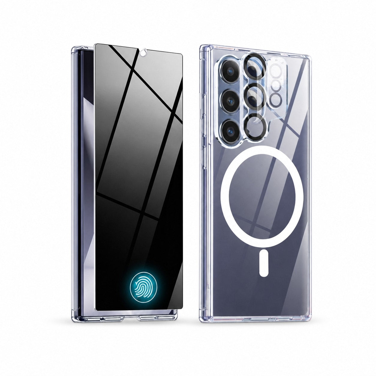 For Samsung Galaxy S25 Series Clear Shockproof Magnetic Case - main image