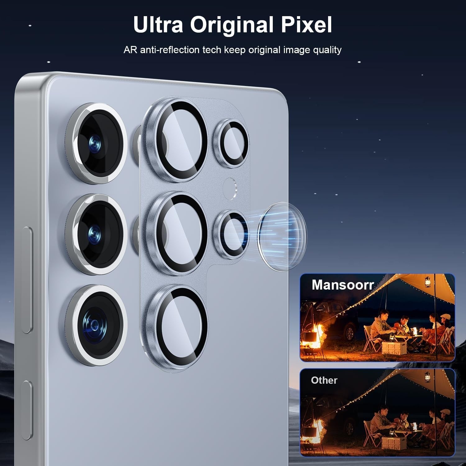 MAXSHIELD For Samsung Galaxy S25 Series Metal Camera Lens Protector - detail image 4