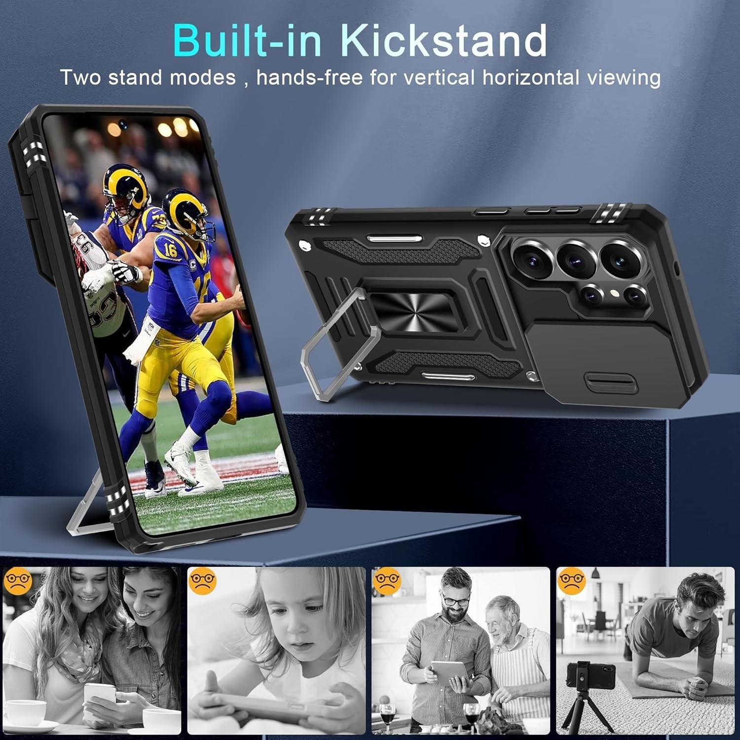 For Samsung Galaxy S25 Series Shockproof Magnetic Ring Kickstand Case - detail image 5