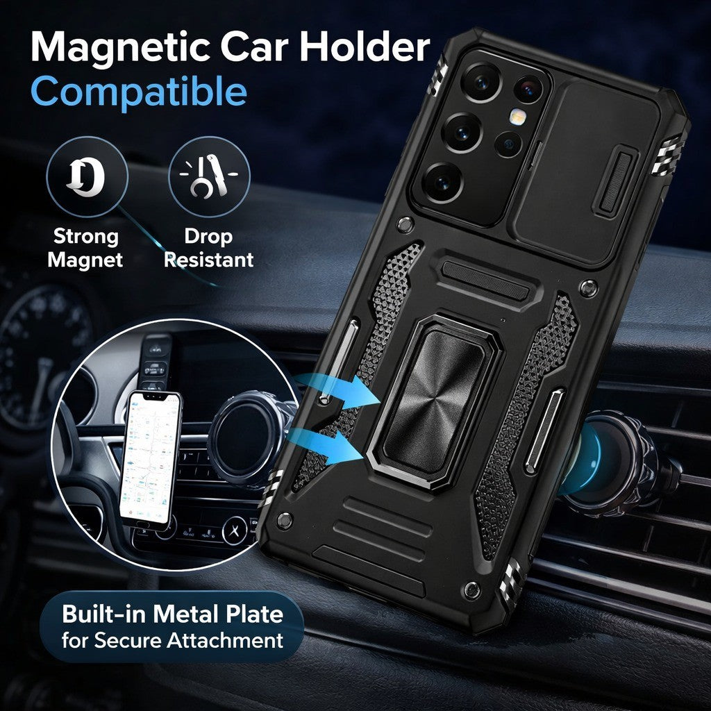 For Samsung Galaxy S26 Series Shockproof Magnetic Ring Kickstand Case - detail image 7