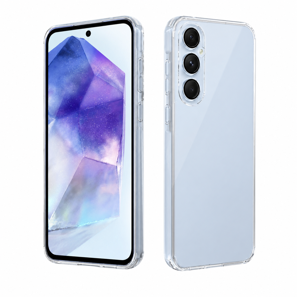 For Samsung Galaxy A16 A17 A36 A37 A56 A57 Clear Slim Shockproof Case – clean white background main image