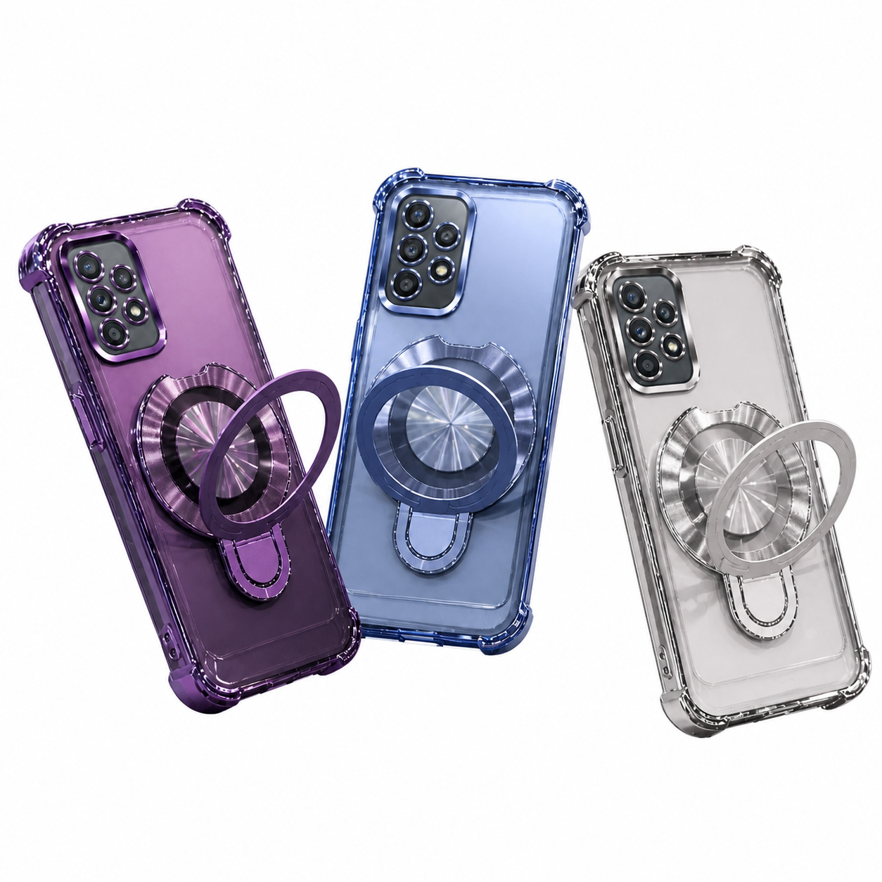 For Samsung Galaxy A16 A17 A26 A36 A37 A56 A57 Magnetic Shockproof Kickstand Case – clean white background main image