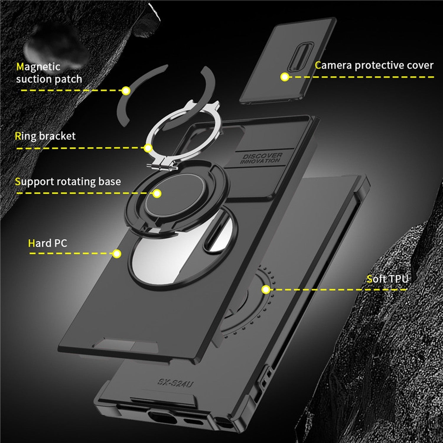 Magnetic Shockproof Ring Stand Case for Samsung Galaxy S25 Series - image 10