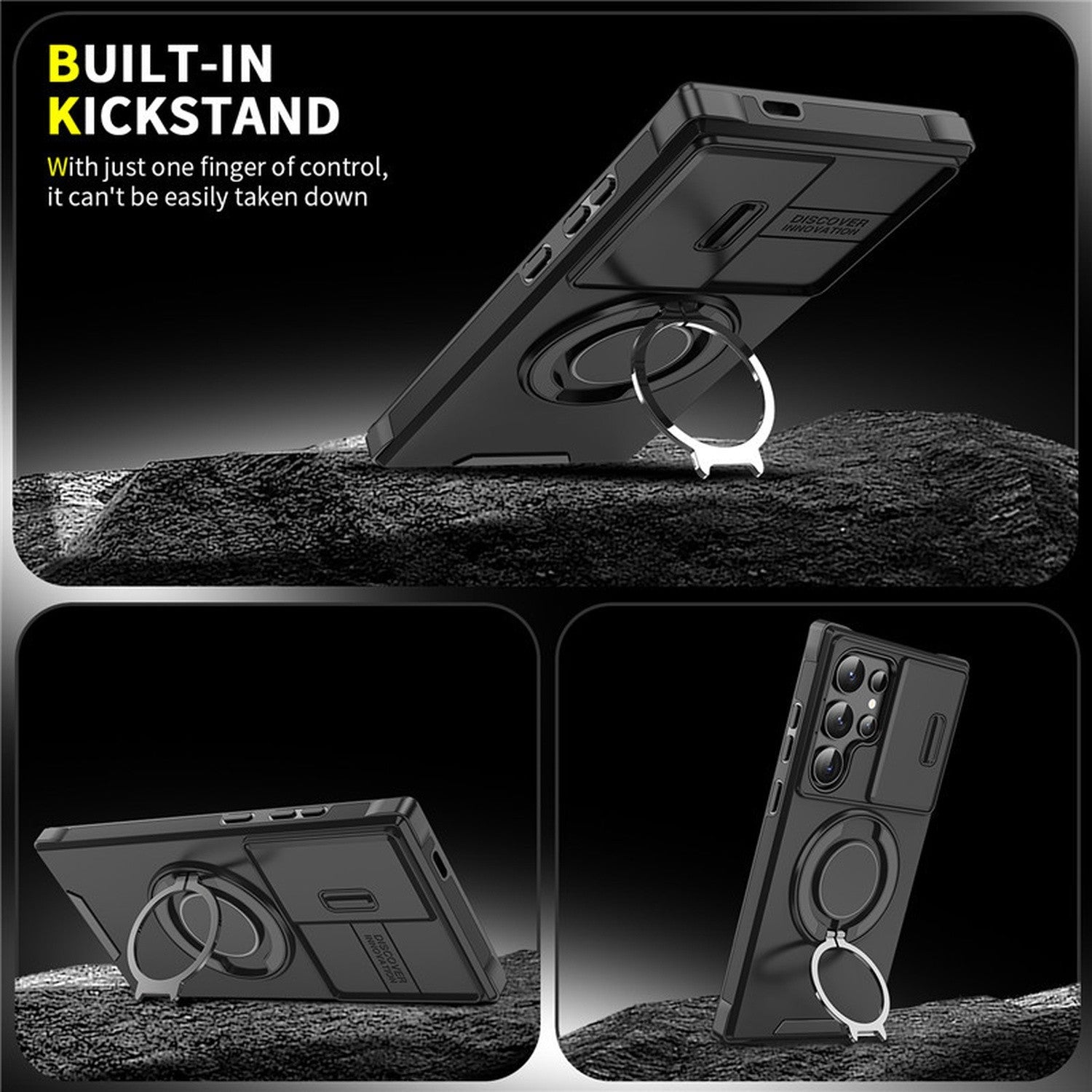 Magnetic Shockproof Ring Stand Case for Samsung Galaxy S25 Series - image 5