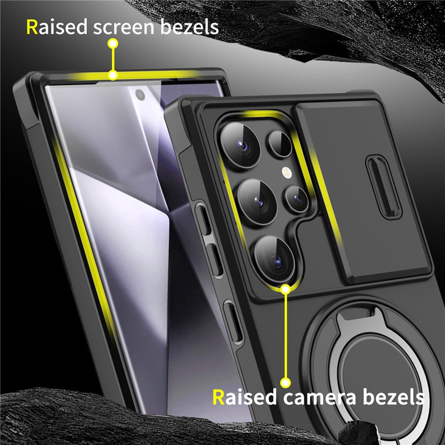 Magnetic Shockproof Ring Stand Case for Samsung Galaxy S25 Series - image 7