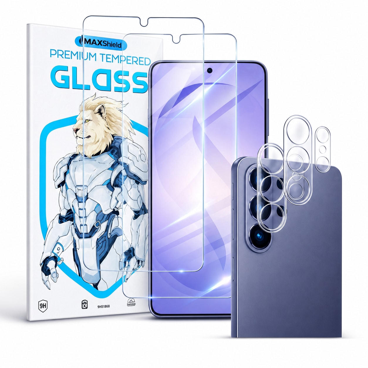 Tempered Glass Screen Protector & Camera Lens Protector for Samsung Galaxy S25 Series - main image