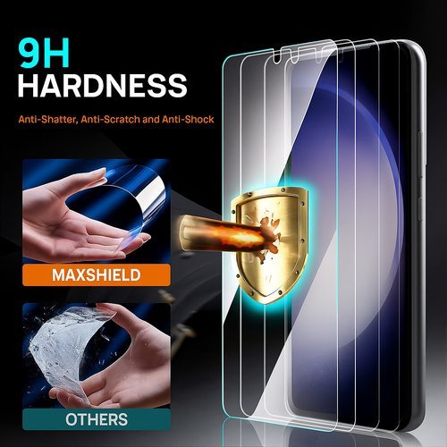 Tempered Glass Screen Protector & Camera Lens Protector for Samsung Galaxy S25 Series - image 4