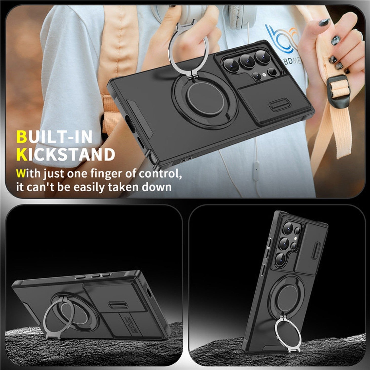 Magnetic Shockproof Ring Stand Case for Samsung Galaxy S26 Series - image 9