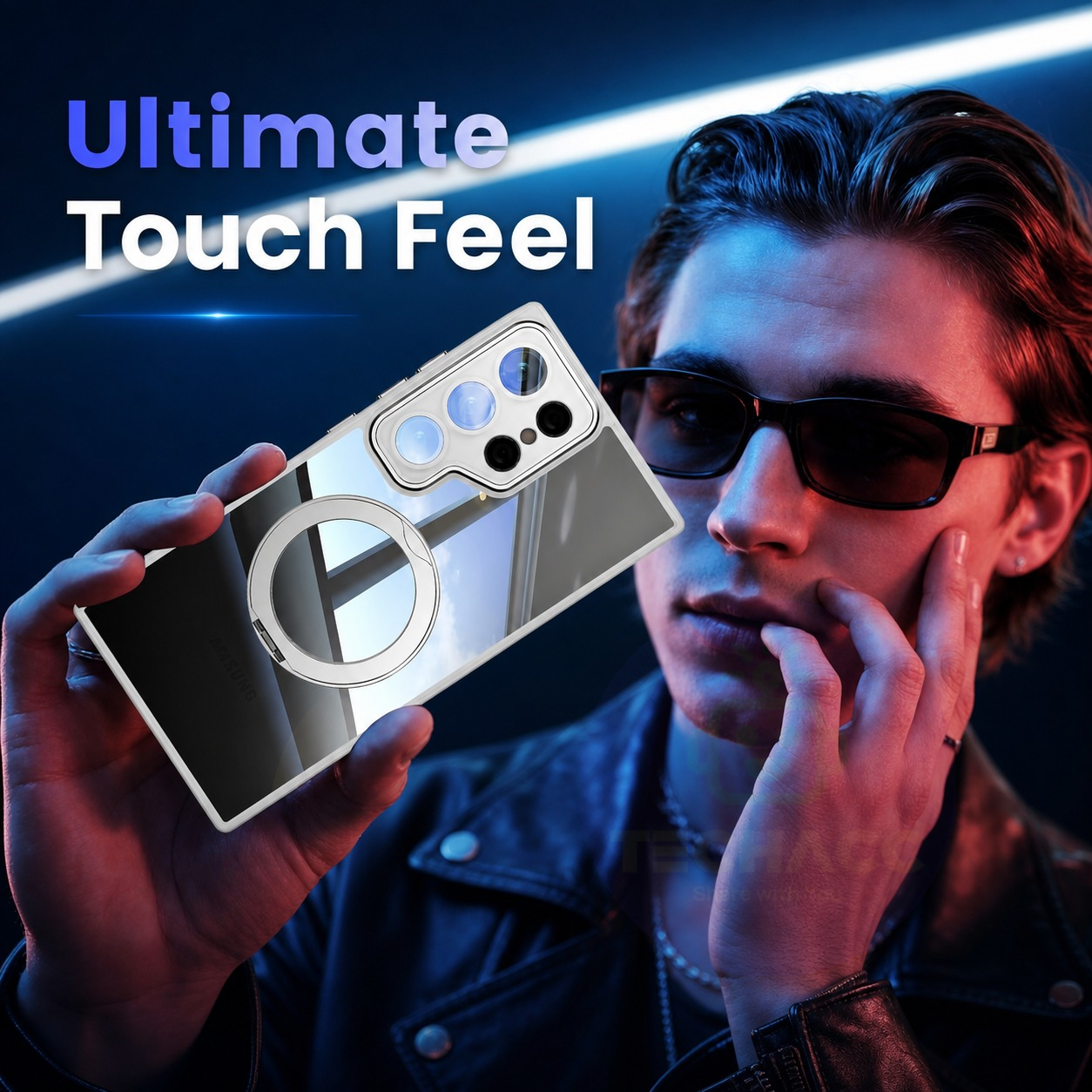 For Samsung Galaxy S26 Series Clear Magnetic Rotating Ring Stand Case - detail image 10