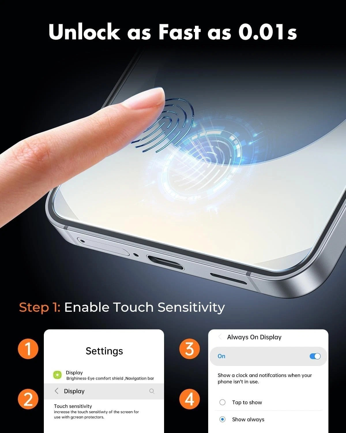 Samsung Galaxy S26 Series Clear & Privacy Tempered Glass Screen Protector - detail image 8