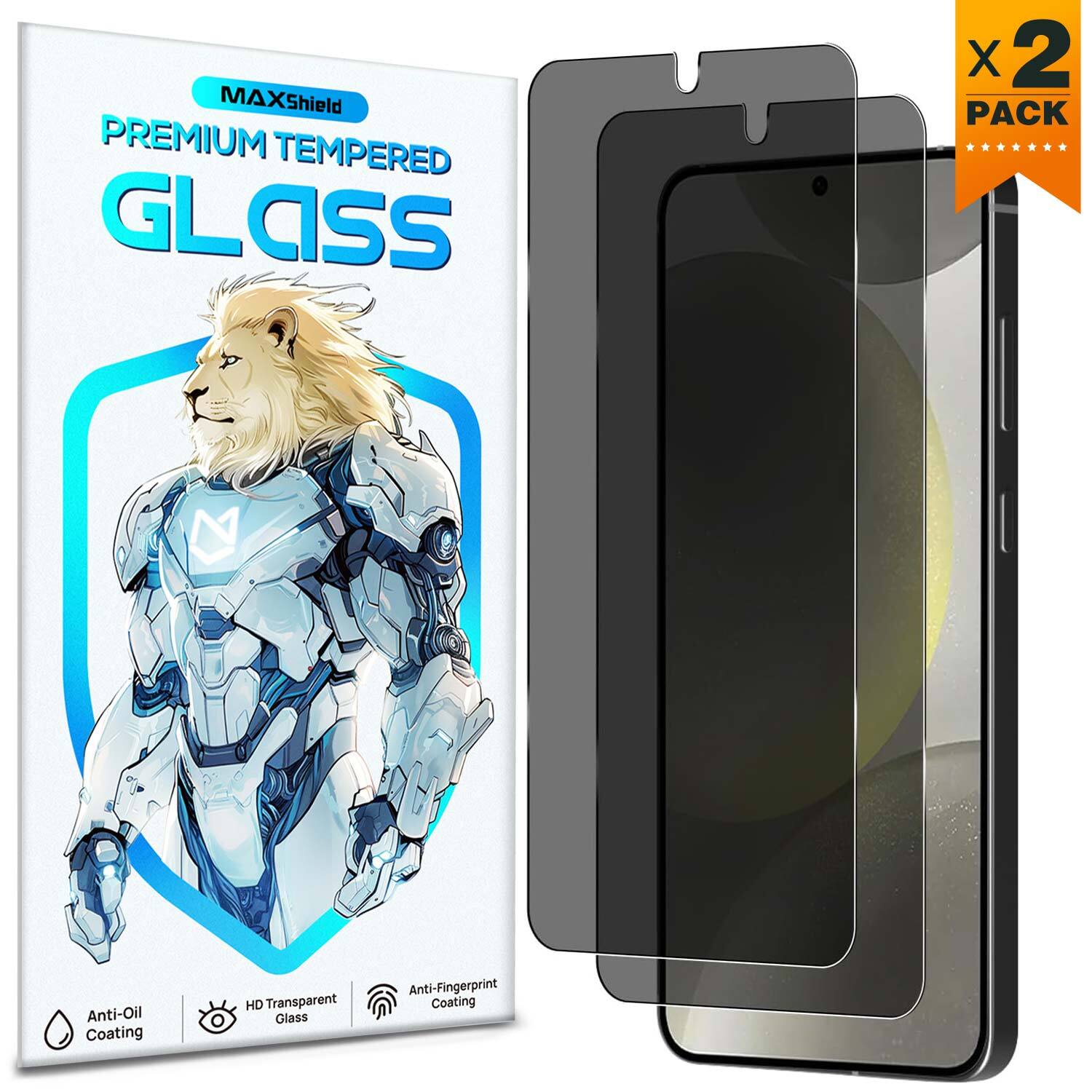 2-Pack Samsung Galaxy S26 Series Privacy Glass Screen Protector - detail image 3