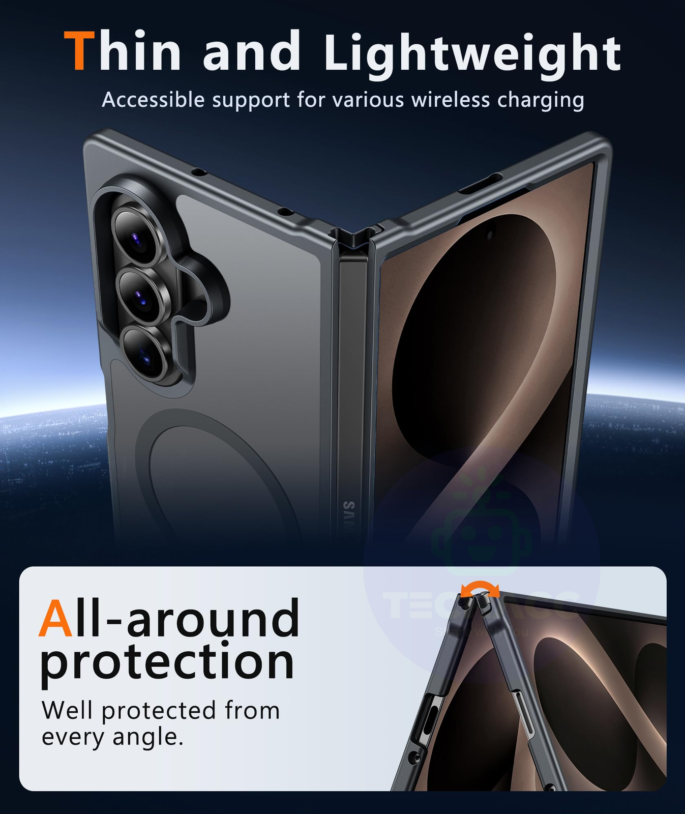 Magnetic Matte Clear Heavy-Duty Case for Samsung Galaxy Z Fold 8 & Z Fold 8 Ultra - image 7