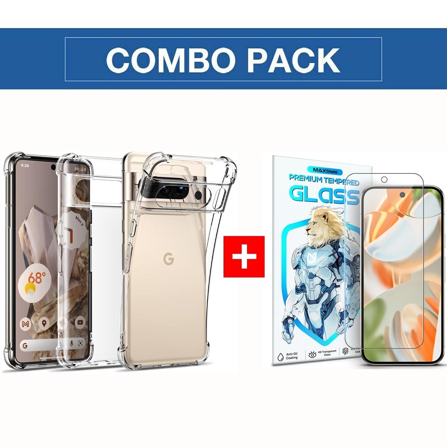 For Google Pixel 10/10 Pro/10 Pro XL Case Clear Shockproof Bumper Cover