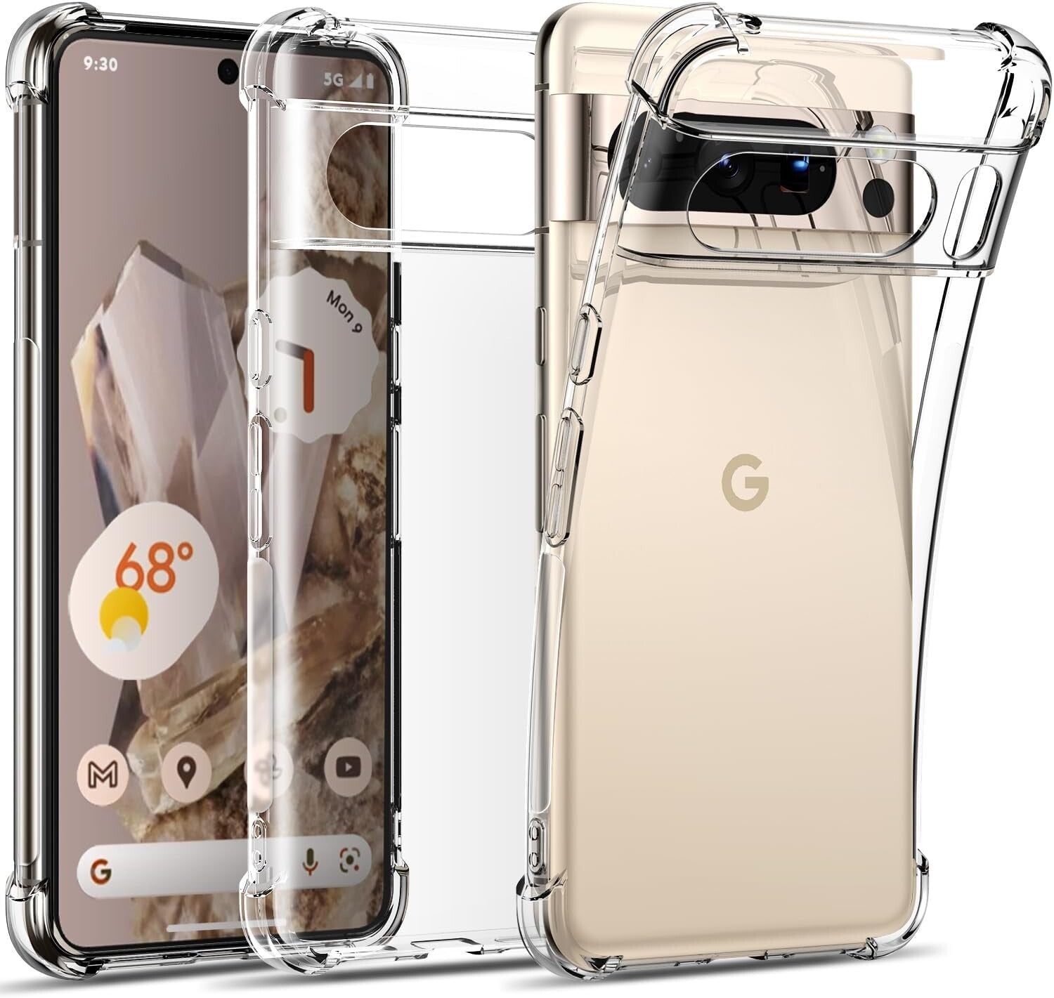 For Google Pixel 10/10 Pro/10 Pro XL Case Clear Shockproof Bumper Cover