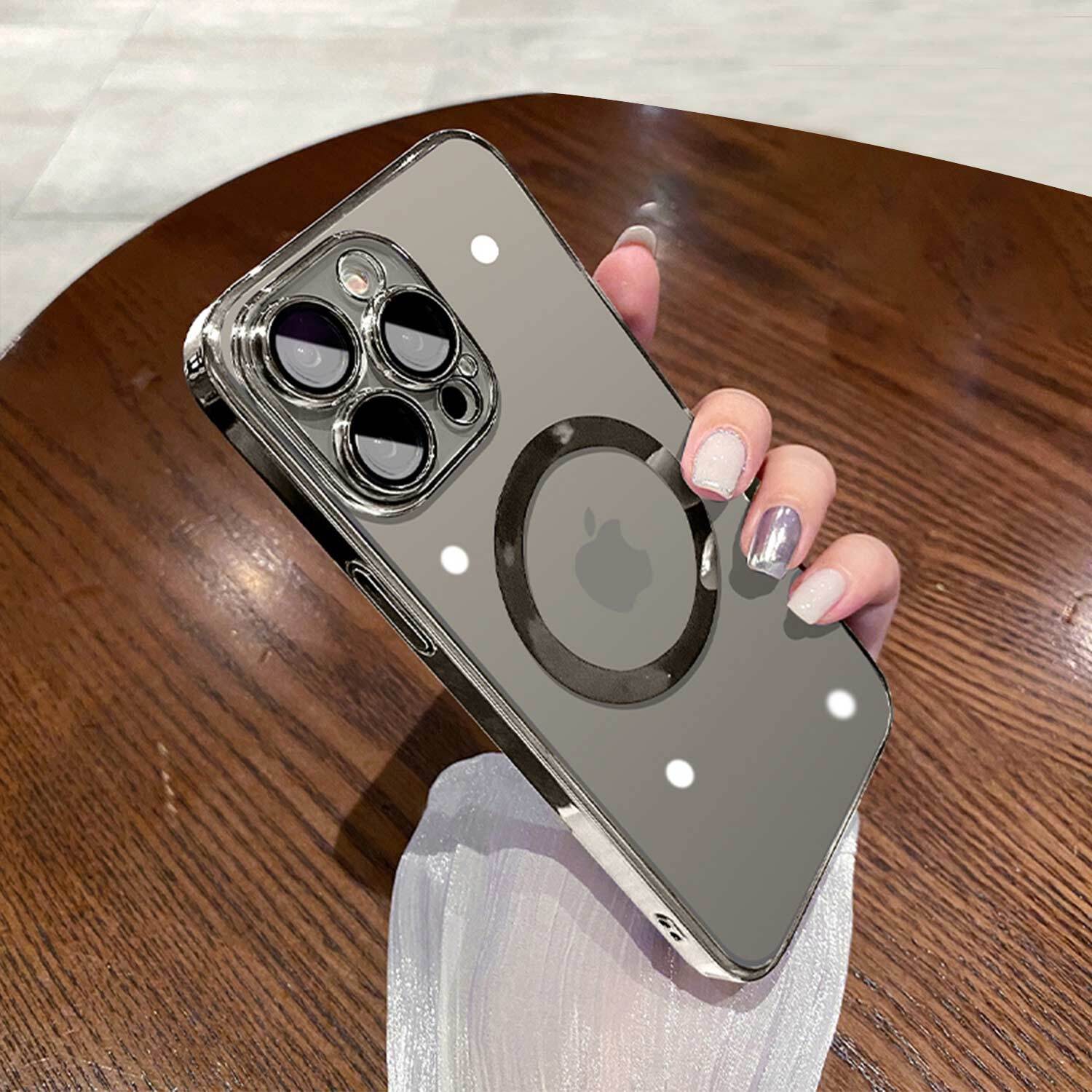 For iPhone 17 Pro Max Air Magnetic Case Clear Shockproof Kickstand Cover