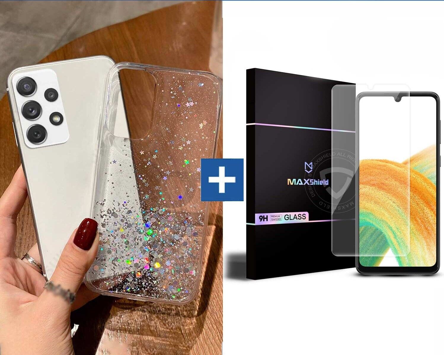 For Samsung S24 Plus Ultra Clear Case Shockproof Bling Cover