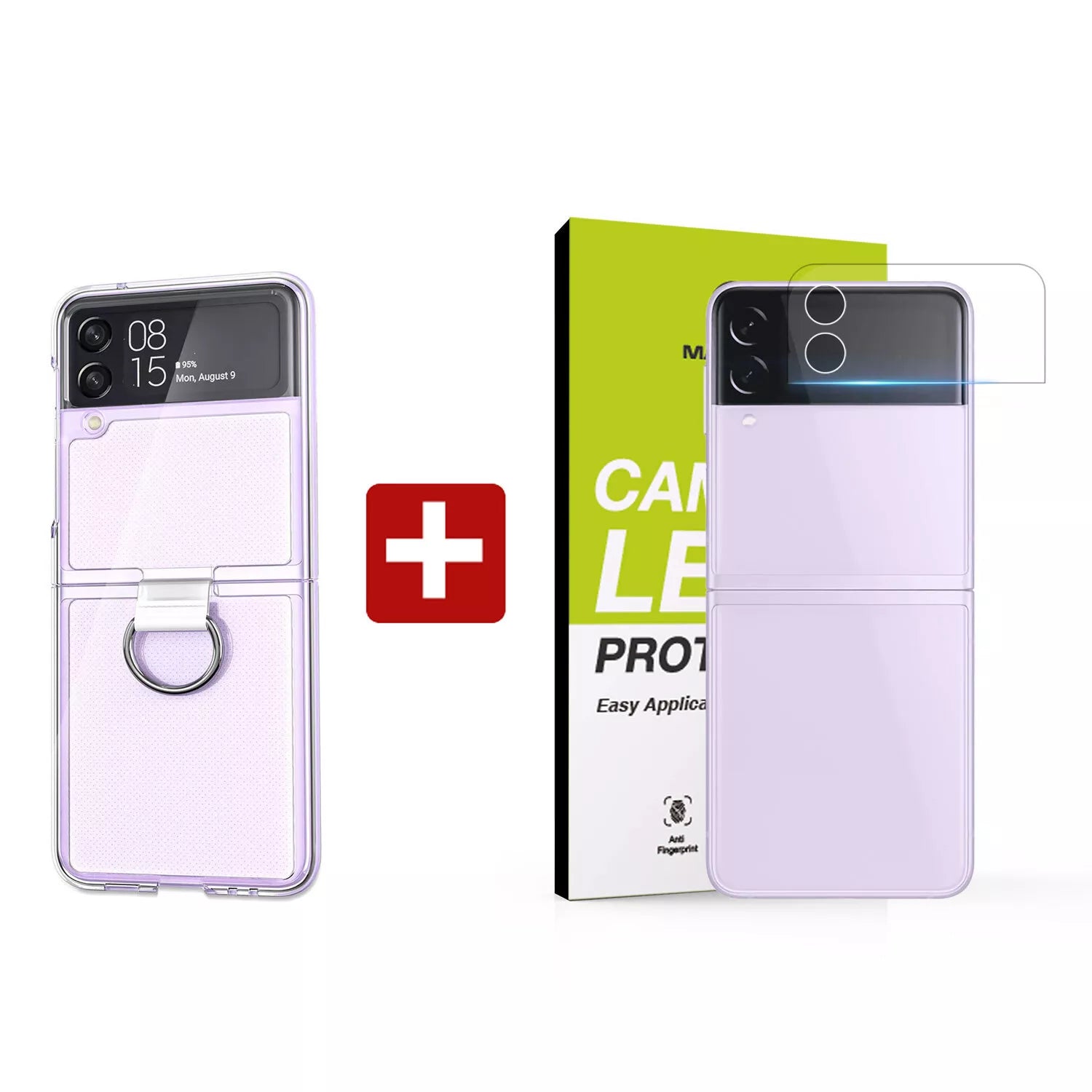 For Samsung Galaxy Z Flip 6 Hard Case Slim Clear Cover With Ring Holder