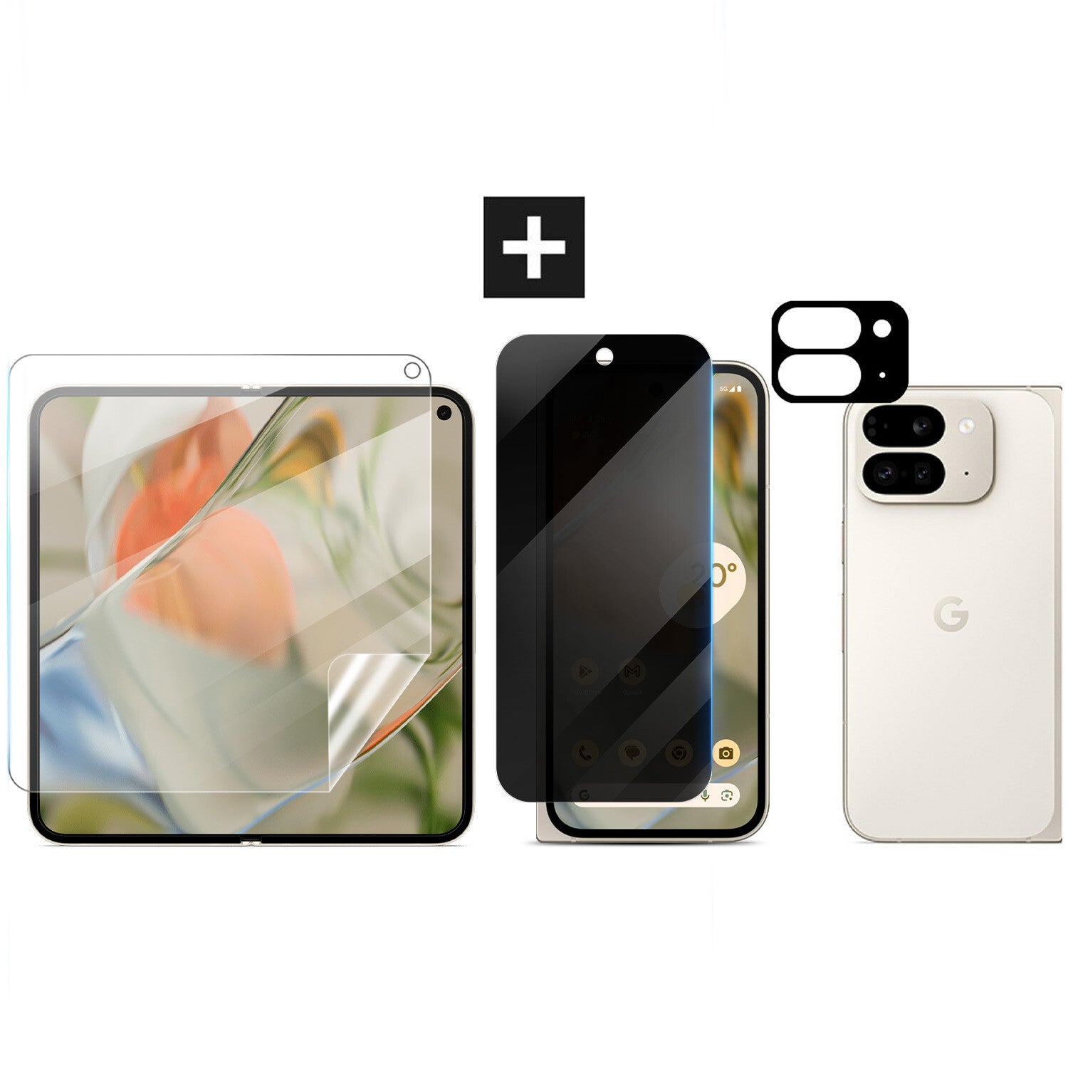 For Google Pixel 10 Pro Fold Hydrogel Tempered Glass Screen Camera Protector