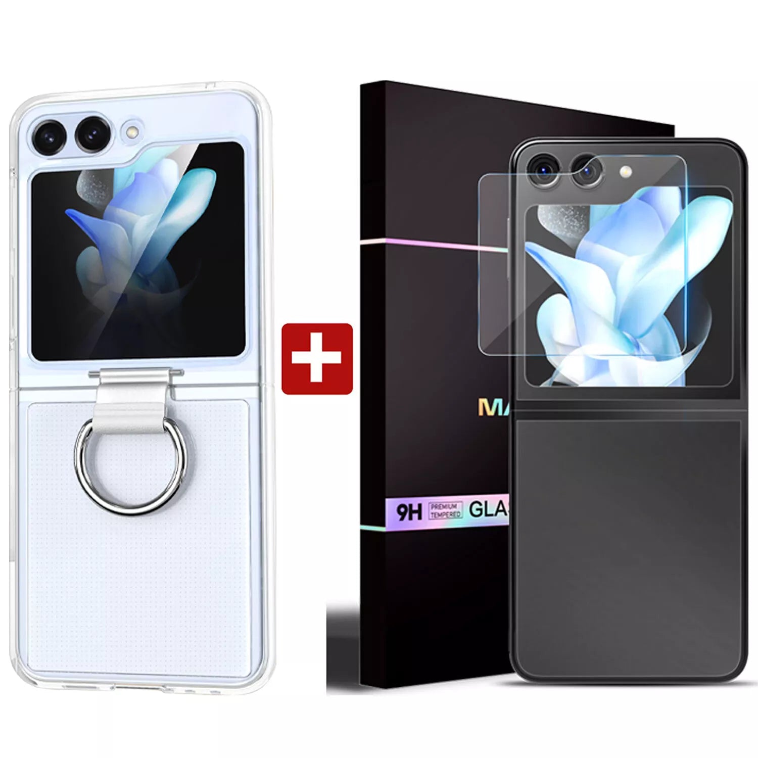 For Samsung Galaxy Z Flip 6 Hard Case Slim Clear Cover With Ring Holder