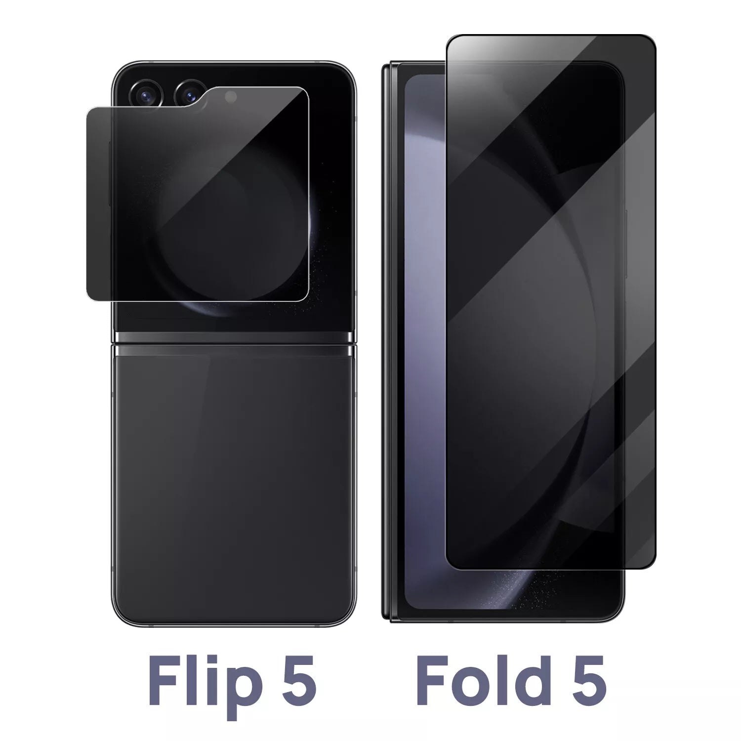 For Galaxy Z Fold Flip 6 5G Anti Spy Tempered Glass Privacy Screen Protector