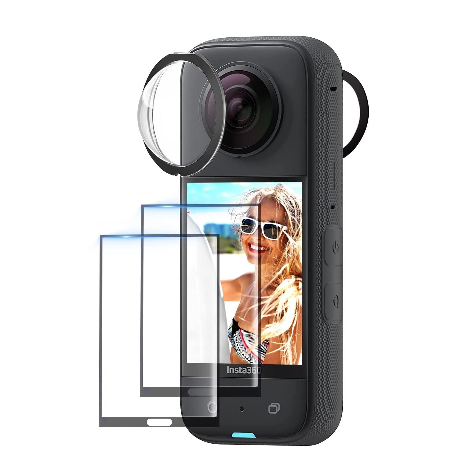 For Insta 360 X3 Tempered Glass Screen Protector Camera Lens Guard