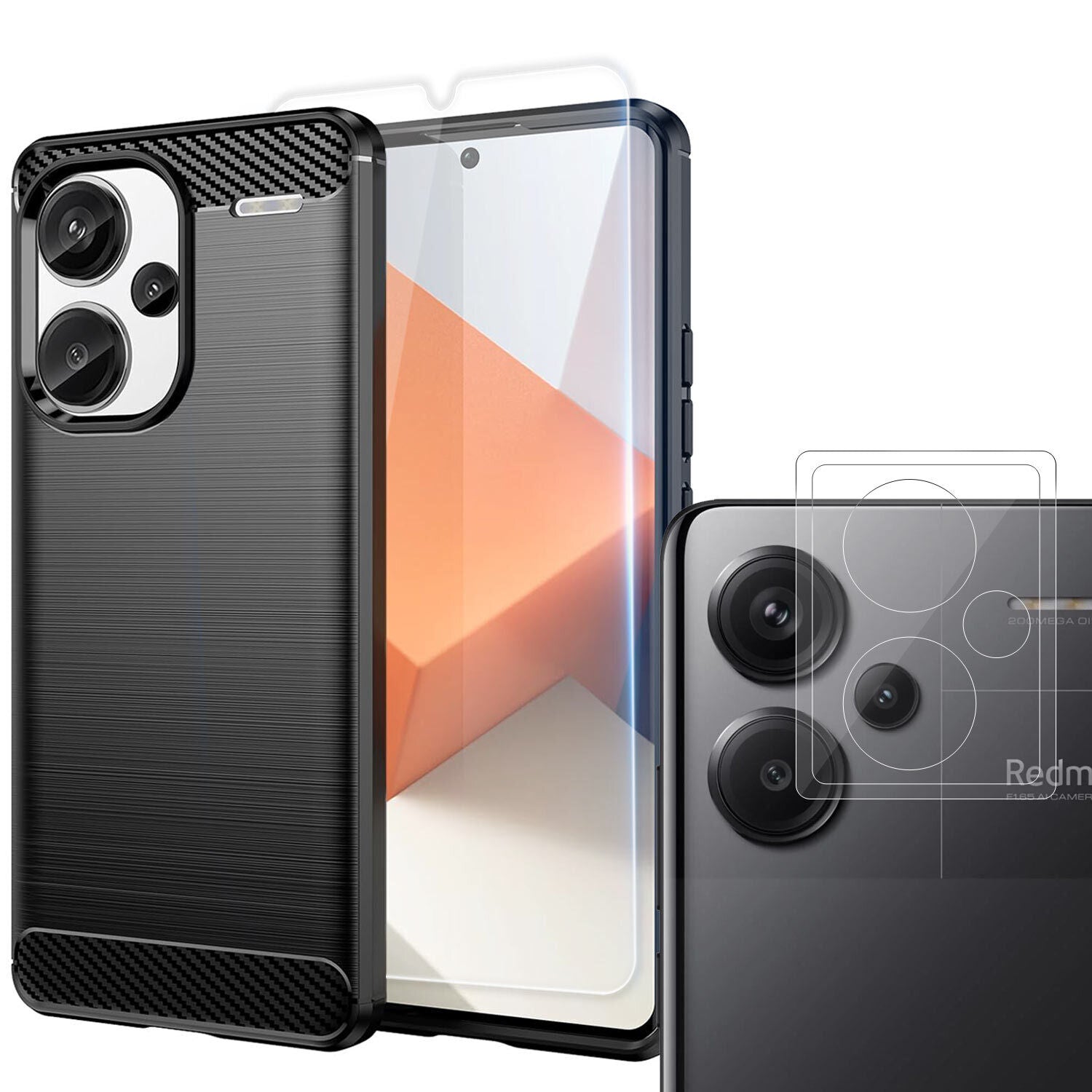 For Xiaomi Redmi 13C 12 Note 13 Pro+ 5G Case Shockproof Rugged Soft Case Cover