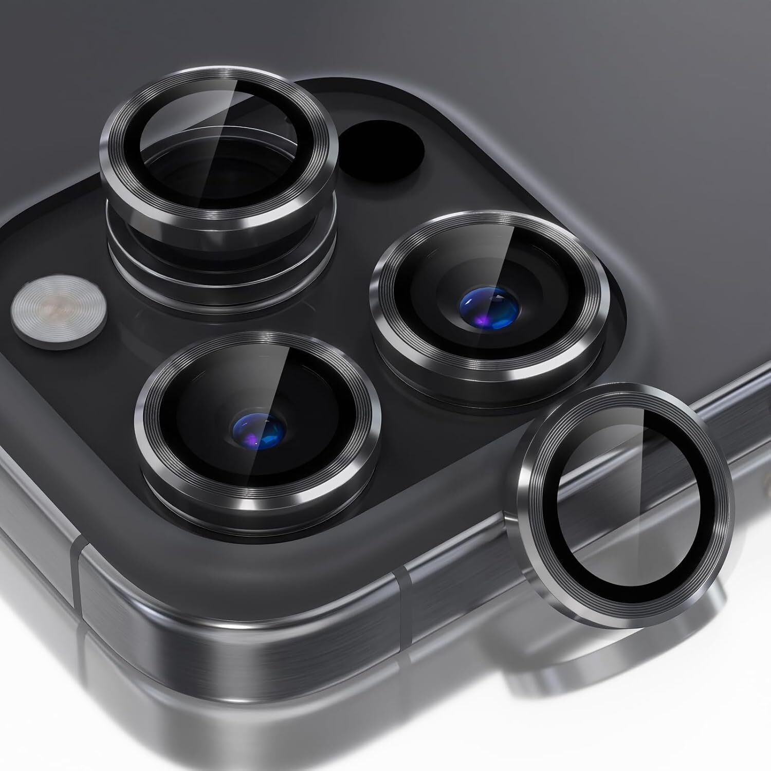 MAXSHIELD For iPhone 17 Pro Max Metal Ring Camera Lens Protector