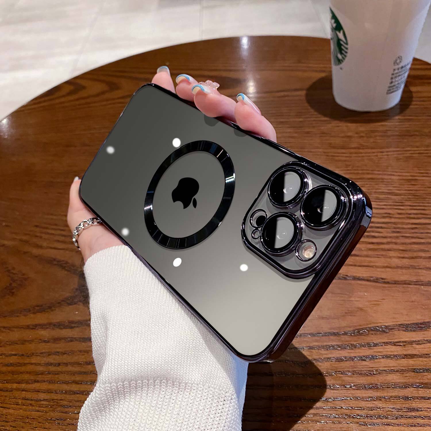 For iPhone 17 Pro Max Air Magnetic Case Clear Shockproof Kickstand Cover