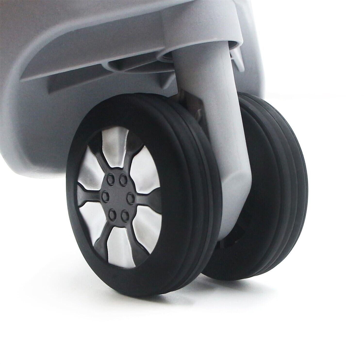 2-8x Luggage Wheel Silicone Covers Suitcase Wheels Protector Protection Sleeve