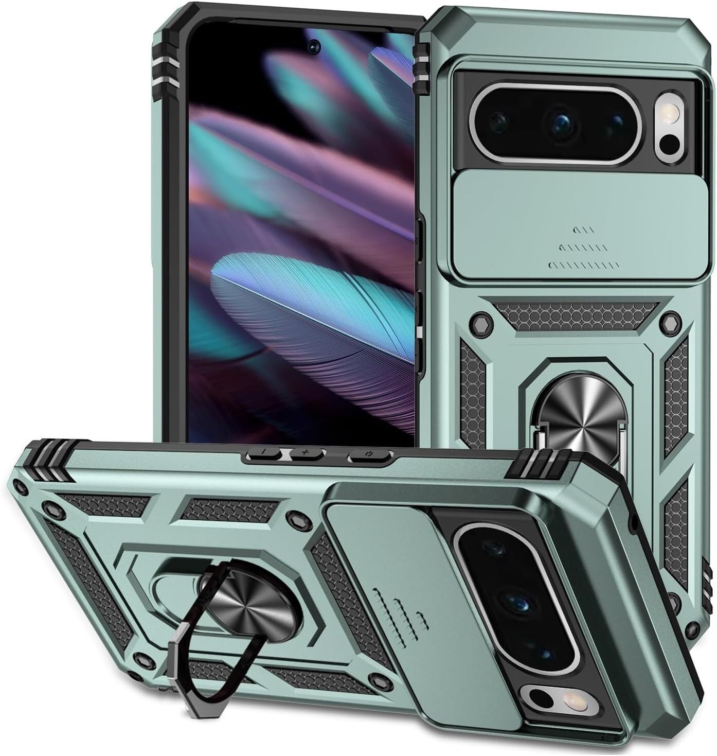 For Google Pixel 10 /10 Pro/10 Pro XL Case Rugged Shockproof Heavy Duty Ring Cover