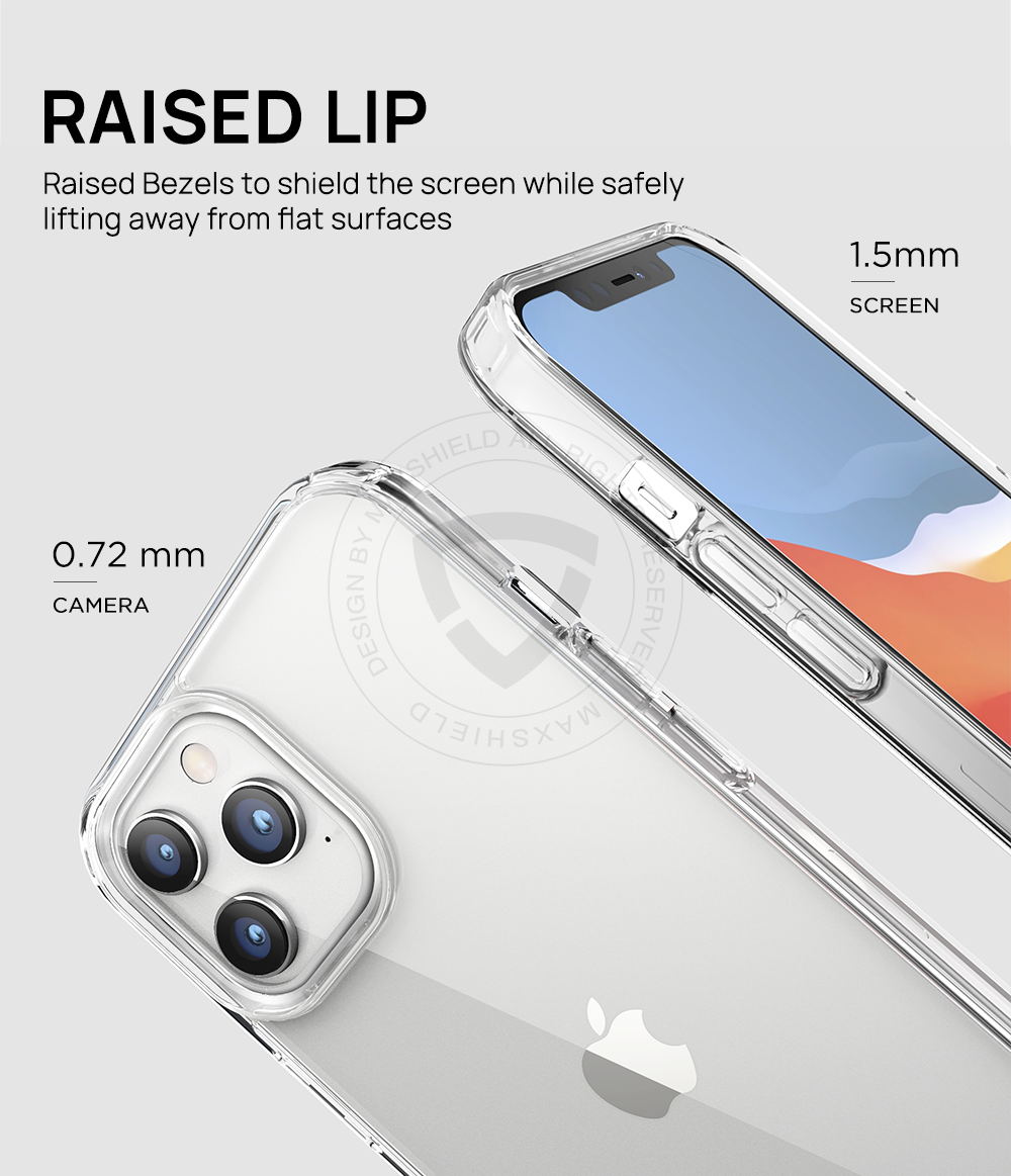 MAXSHIELD For iPhone 12 Mini 5.4 Inch Case Heavy Duty Shockproof Clear Slim Cover+Free Screen Protector