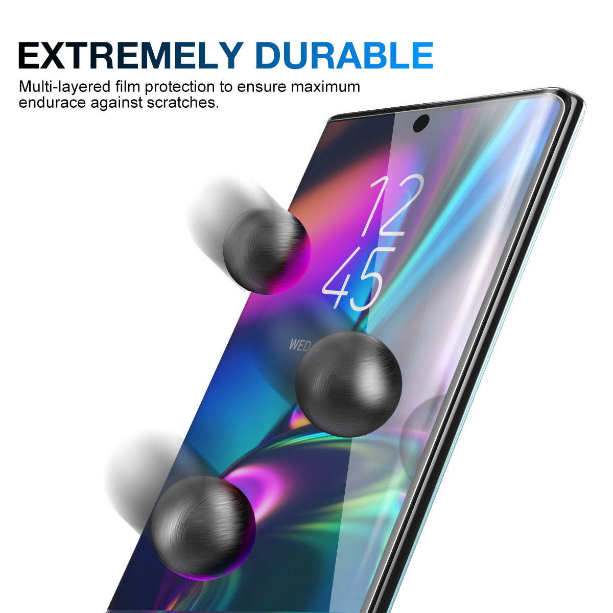 Galaxy Note 10 Screen Protector MaxShield HD Aqua Crystal for Samsung