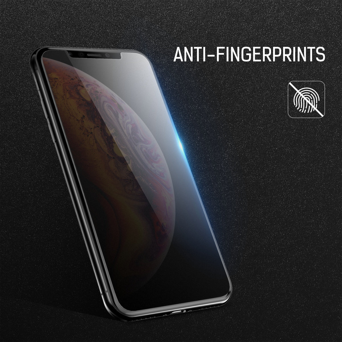 MAXSHIELD Matte Tempered Glass Screen Protector For Apple iPhone Xs Max