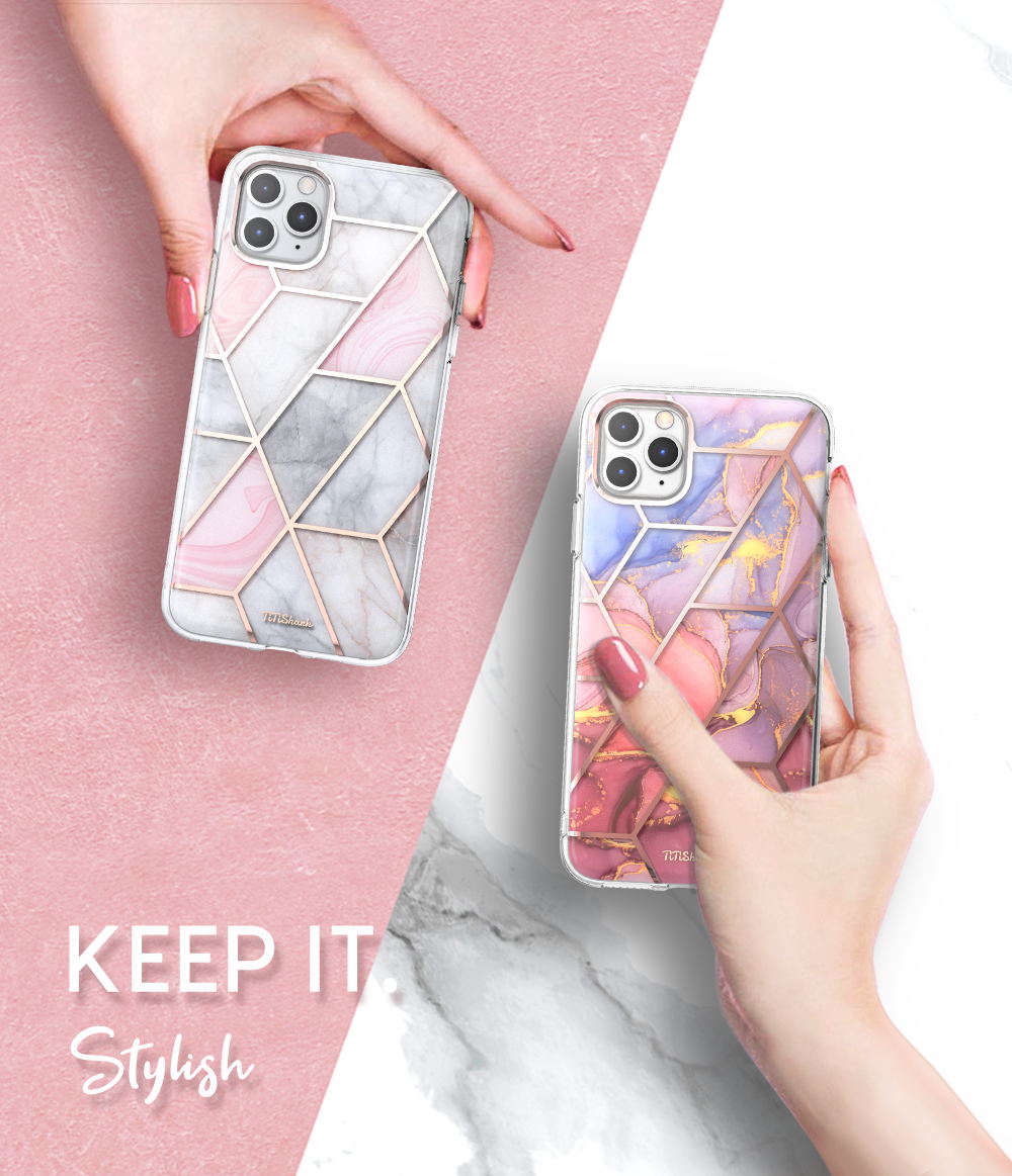 For iPhone 12 Mini 5.4" Case Clear Slim Stylish Marble Shockproof Cover