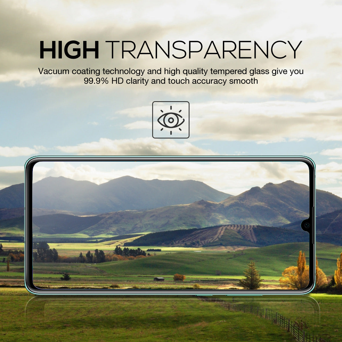 MAXSHIELD Huawei P30 Full Adhesion Tempered Glass Screen Protector Full coverage